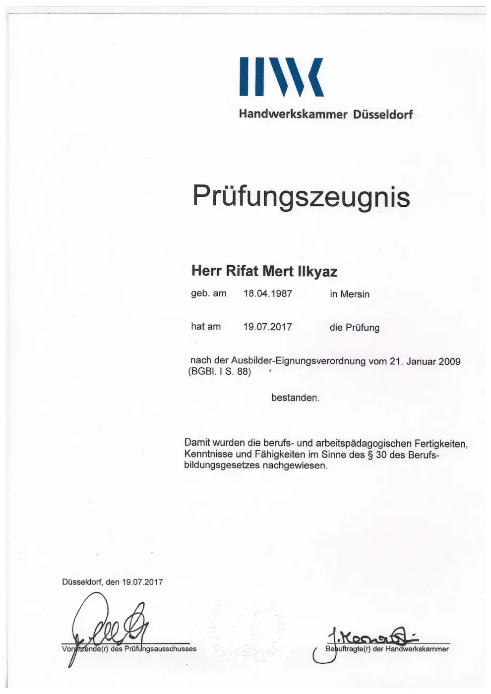Zertifikat der RKS Rohr und Kanal Technik GmbH (06)