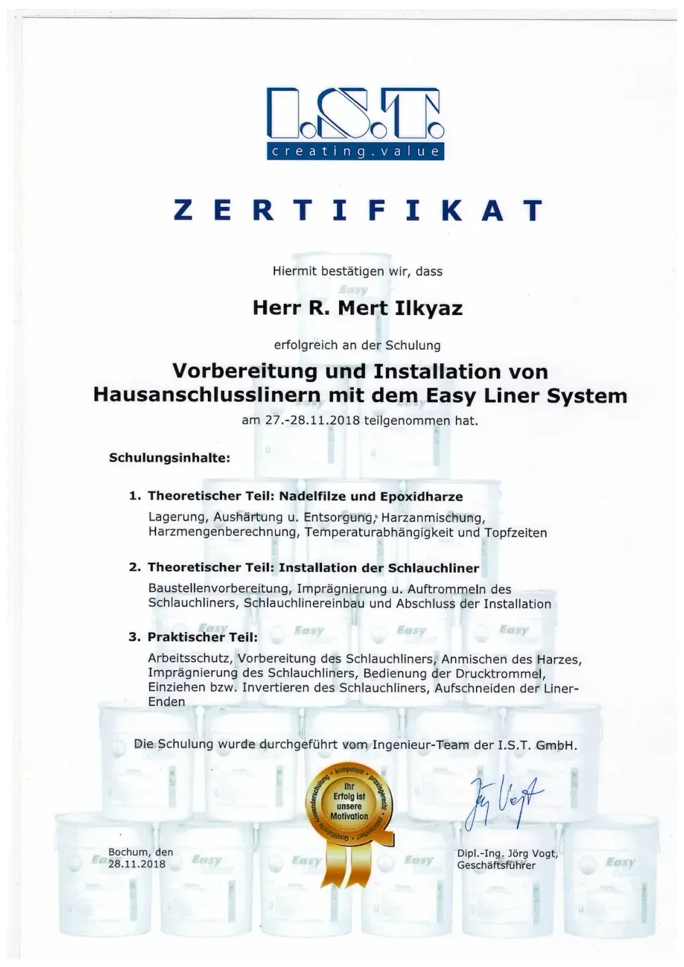 Zertifikat der RKS Rohr und Kanal Technik GmbH (07)