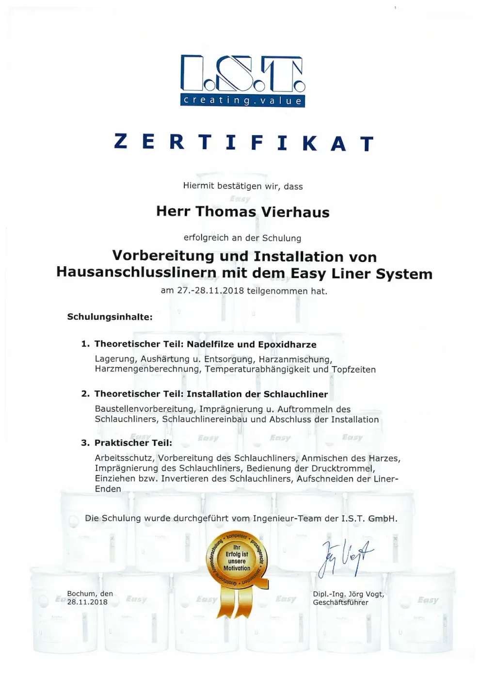 Zertifikat der RKS Rohr und Kanal Technik GmbH (19)